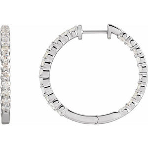 Ladies' In & Out Diamond LG Hoops