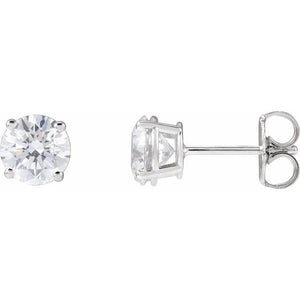 14K White 1 1/2 CTW Lab-Grown Diamond Stud Earrings