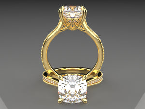 Annie's Signature Vintage Cathedral Diamond Solitaire