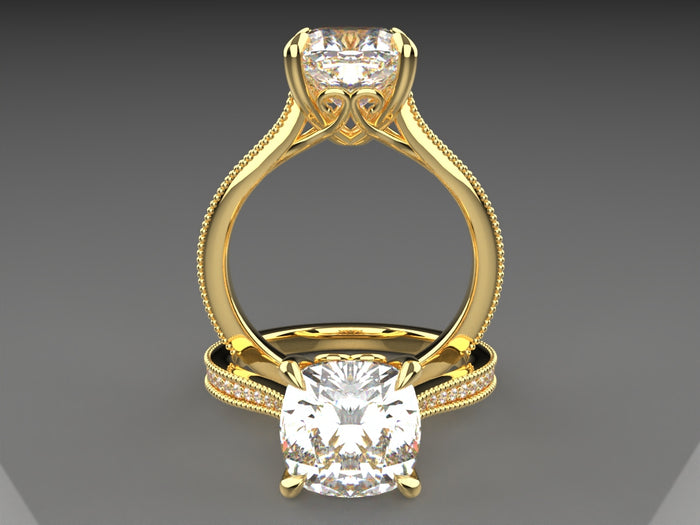 Annie's Signature Vintage Cathedral Diamond Solitaire