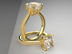 Annie's Signature Vintage Cathedral Diamond Solitaire