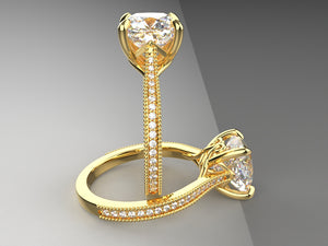 Annie's Signature Vintage Cathedral Diamond Solitaire