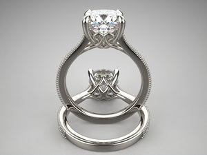 Annie's Signature Vintage Cathedral Diamond Solitaire