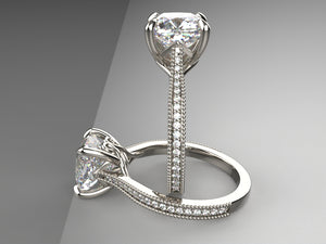 Annie's Signature Vintage Cathedral Diamond Solitaire