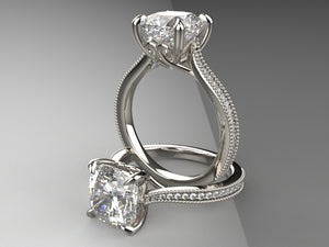 Annie's Signature Vintage Cathedral Diamond Solitaire