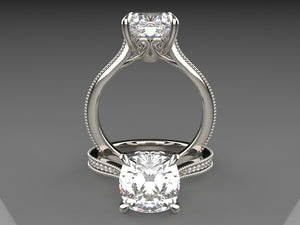 Annie's Signature Vintage Cathedral Diamond Solitaire