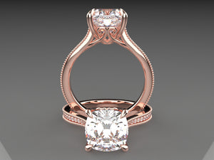 Annie's Signature Vintage Cathedral Diamond Solitaire