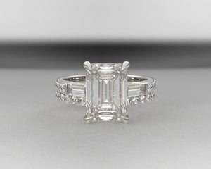 Harry Winston Inspired and Modified Tapered Baguette Setting with lab grown diamonds