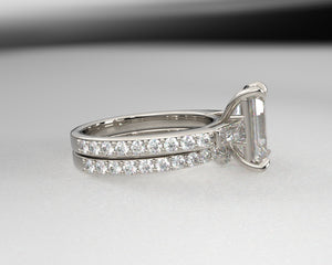 Harry Winston Inspired and Modified Tapered Baguette Setting with lab grown diamonds