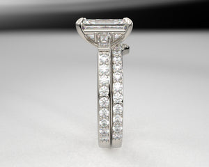 Harry Winston Inspired and Modified Tapered Baguette Setting with lab grown diamonds