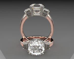 Signature Trapezoid 5 x 3mm Setting w Lab Grown Diamonds