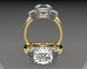 Signature Trapezoid 5 x 3mm Setting w Lab Grown Diamonds