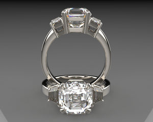 Signature Trapezoid 5 x 3mm Setting w Lab Grown Diamonds