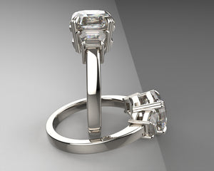 Signature Trapezoid 5 x 3mm Setting w Lab Grown Diamonds