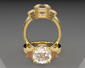 Signature Trapezoid 5 x 3mm Setting w Lab Grown Diamonds