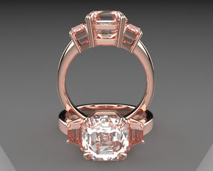 Signature Trapezoid 5 x 3mm Setting w Lab Grown Diamonds