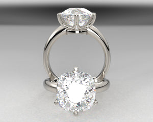 Erica's Bespoke 18kt/Platinum Engraved Vintage Engagement ring