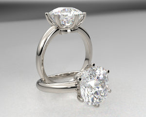 Erica's Bespoke 18kt/Platinum Engraved Vintage Engagement ring