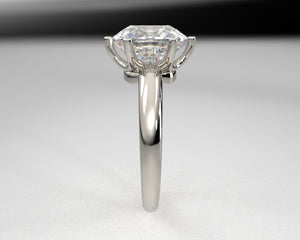 Erica's Bespoke 18kt/Platinum Engraved Vintage Engagement ring