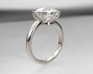 Erica's Bespoke 18kt/Platinum Engraved Vintage Engagement ring