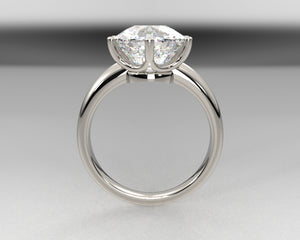 Erica's Bespoke 18kt/Platinum Engraved Vintage Engagement ring