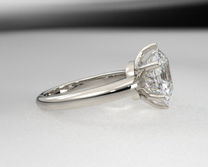 Erica's Bespoke 18kt/Platinum Engraved Vintage Engagement ring