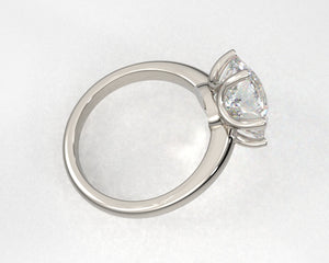 Erica's Bespoke 18kt/Platinum Engraved Vintage Engagement ring