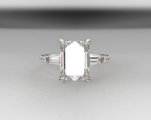 Harry Winston Inspired and Modified Tapered Baguette Setting with lab grown diamonds