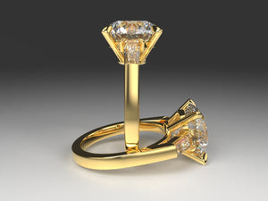 Harry Winston Inspired Classic Tapered Baguette Setting with lab grown diamonds Master Bench