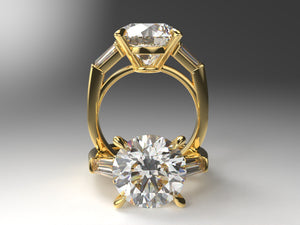 Harry Winston Inspired Classic Tapered Baguette Setting with lab grown diamonds Master Bench