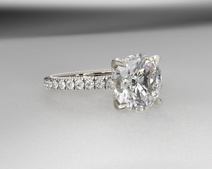 Janet's Signature Split Prong Cathedral Setting with lab grown diamonds