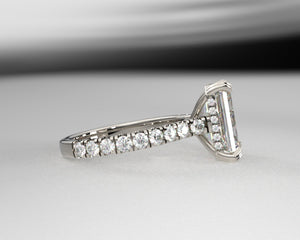 Evelina's Signature Split Prong Hidden Halo w Lab Diamonds