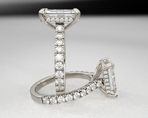 Evelina's Signature Split Prong Hidden Halo w Lab Diamonds