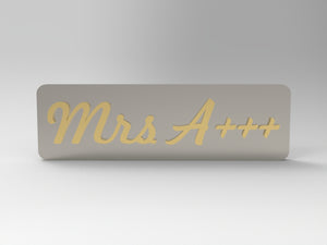 Ladies two tone, 18kt Mrs A+++ pendant