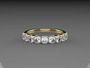 Ladies 14kt Two Tone Setting for Nine 3mm AVC's