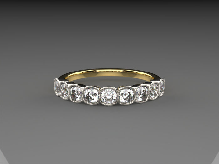 Ladies 14kt Two Tone Setting for Nine 3mm AVC's