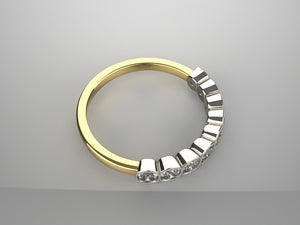 Ladies 14kt Two Tone Setting for Nine 3mm AVC's