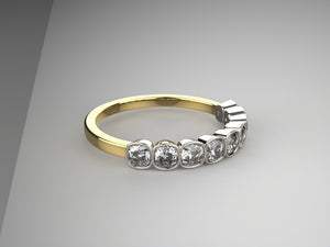 Ladies 14kt Two Tone Setting for Nine 3mm AVC's