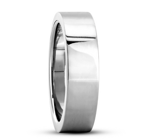 Platinum Men's 5mm Flat Square Band Size 9