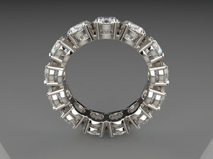 Ladies Diamond Eternity Band w 5mm Lab Grown Diamonds