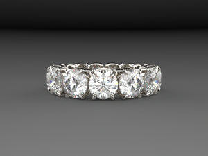 Ladies Diamond Eternity Band w 5mm Lab Grown Diamonds