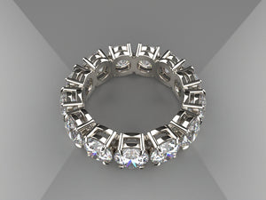 Ladies Diamond Eternity Band w 5mm Lab Grown Diamonds