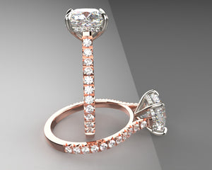 Signature Cathedral True French Setting & Hidden Halo w Lab Grown Diamonds