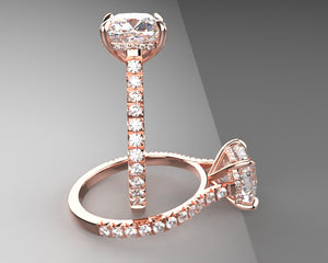 Signature Cathedral True French Setting & Hidden Halo w Lab Grown Diamonds