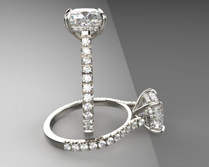 Signature Cathedral True French Setting & Hidden Halo w Lab Grown Diamonds