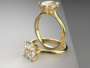 Michelle's Double Claw Basket Cathedral Solitaire