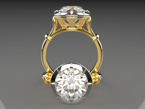 Emma's Art Nouveau Signature Solitaire Engagement Ring