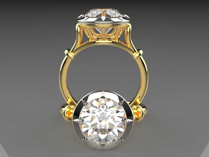 Emma's Art Nouveau Signature Solitaire Engagement Ring