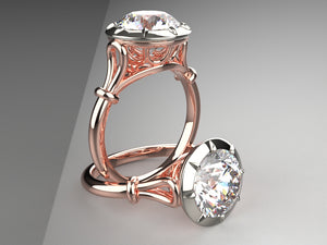 Emma's Art Nouveau Signature Solitaire Engagement Ring