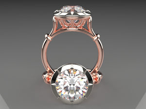 Emma's Art Nouveau Signature Solitaire Engagement Ring